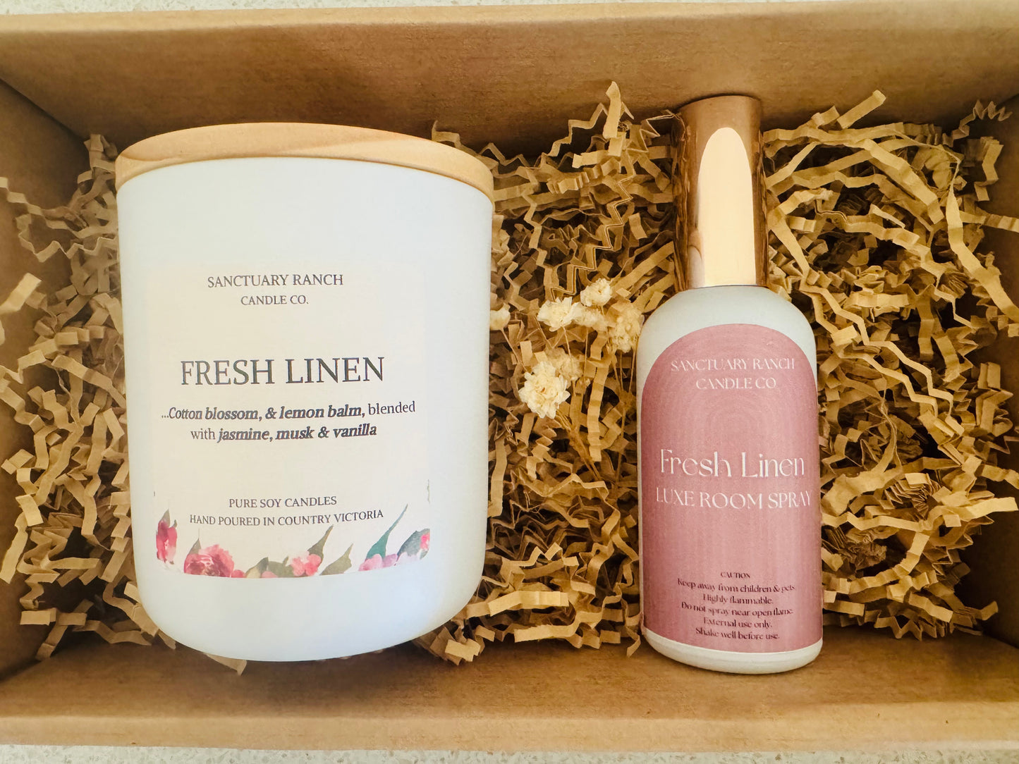 Gift Box Candle/Room Spray Combo
